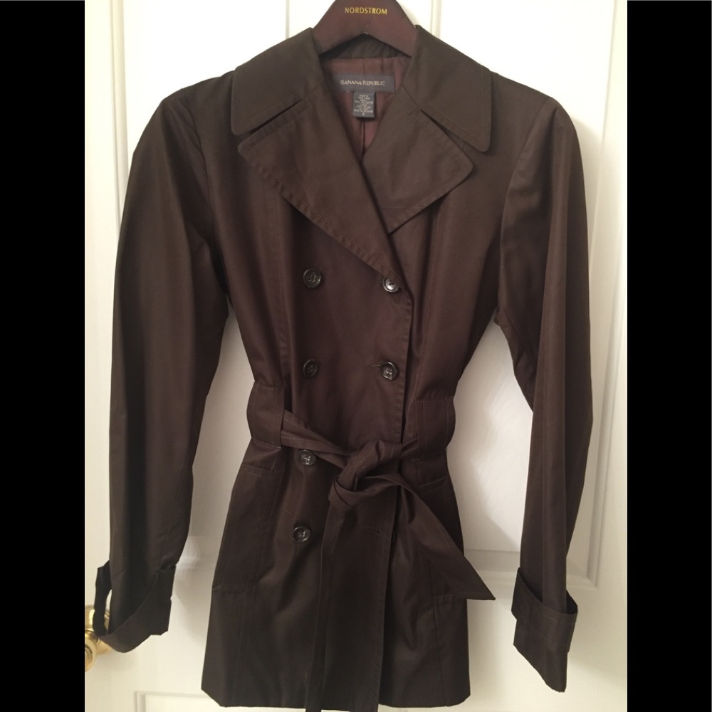 Banana Republic dark brown trench coat